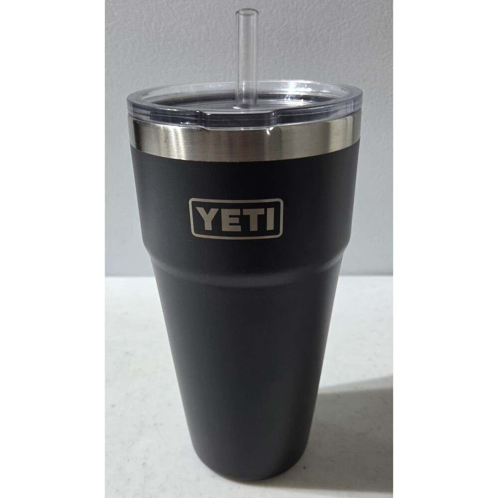 YETI Rambler 26 oz Gray Stainless Steel Insulated Tumbler Slide Lock Lid Set